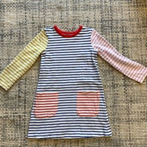 EUC Mini Boden striped dress with pockets!